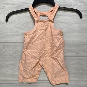 HEALTH TEX Peach Polkadot‎ Overalls Size 12M Vintage